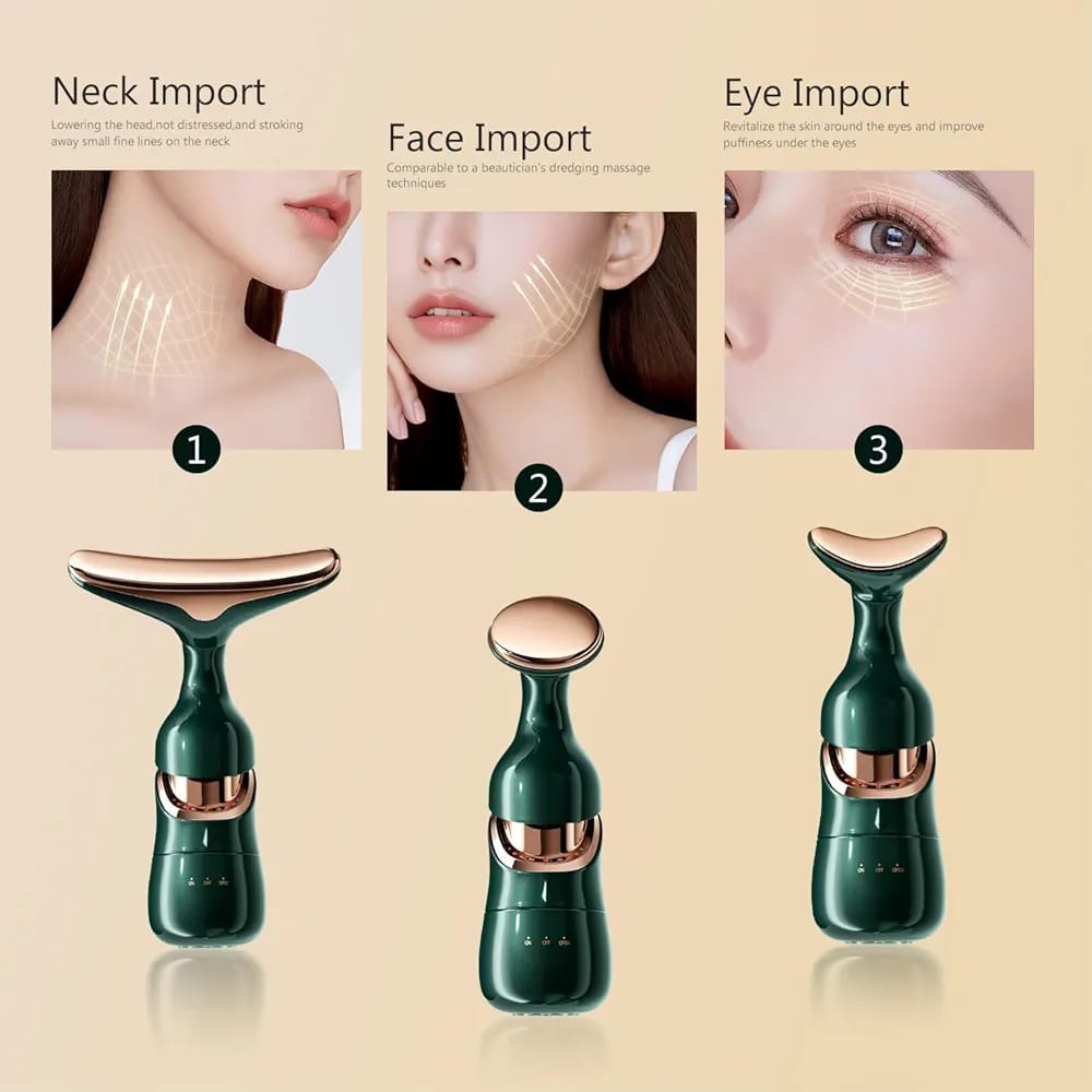 3-in-1 Face Lift Massager Wand β Skin Tightening & Glow Tool