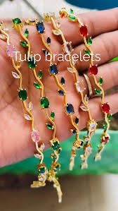 π Trendy Viral Tulip Bracelet | Multi Color Cute Floral Bracelet | Stylish Gift for Girls