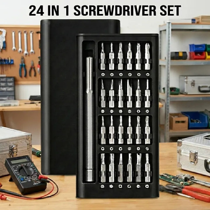 24-in-1 Precision Screwdriver Set | Portable Mini Repair Tool Kit with Storage Box