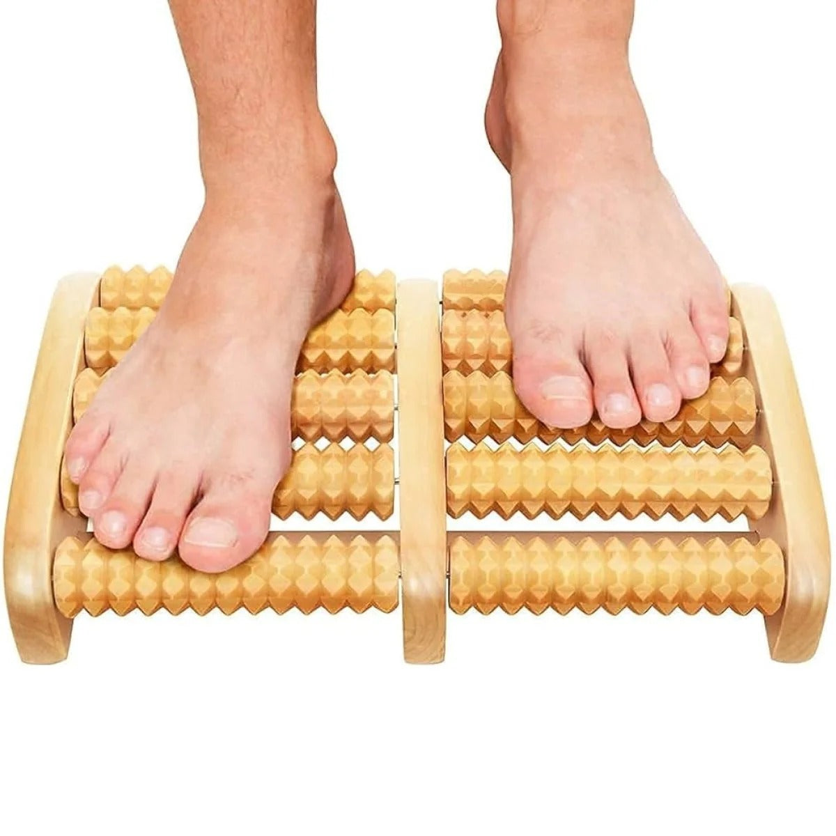 Traditional Wooden Roller Foot Massager | Natural Wood Foot Massage Roller for Stress Relief & Better Blood Circulation
