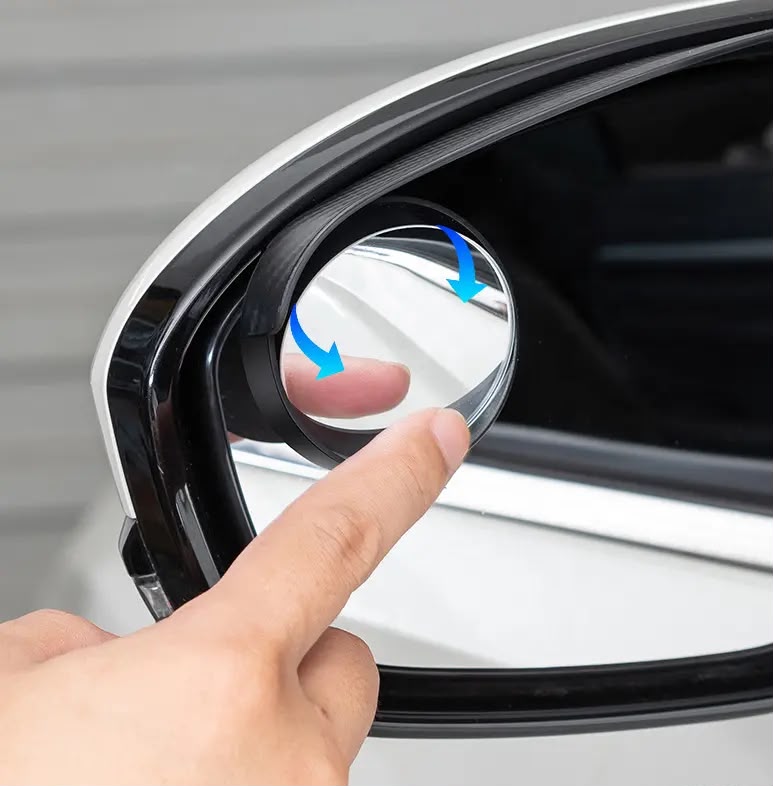 360° Round Rearview Mirror | Small Blind Spot Side Mirror | Adjustable Wide-Angle Car Mirror