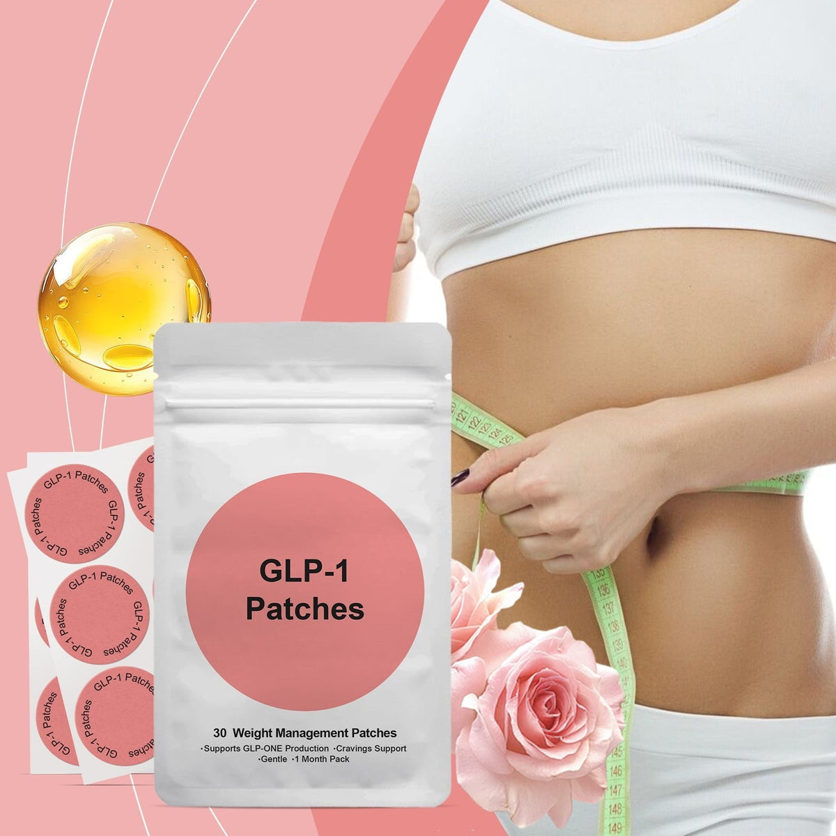 GLP-1 Weight Management Patches – 30 Patches | 1 Month Pack